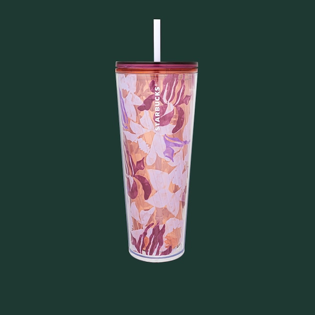 Pink Floral Twist Plastic Cold Cup - 24 fl oz: Starbucks Coffee