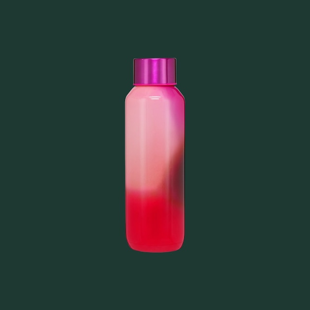 420/600/1000ML New Cherry Gradient Color Glass Water Bottle Cute