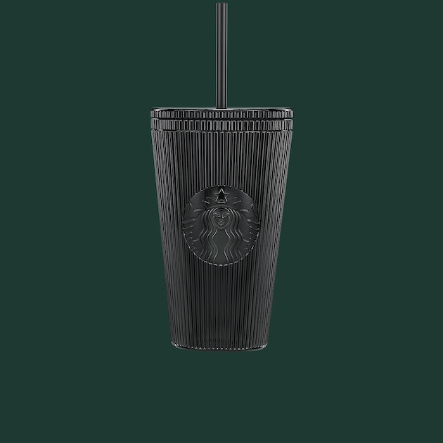 Black Pleated Metallic Plastic Cold Cup 16 Fl Oz black-pleated-metallic-plastic-cold-cup-16-fl-oz