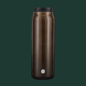 Starbucks Classic White and Green Coffee Traveler Tumbler  Double Wall Ceramic Coffee Travel 12 oz: Tumblers & Water Glasses