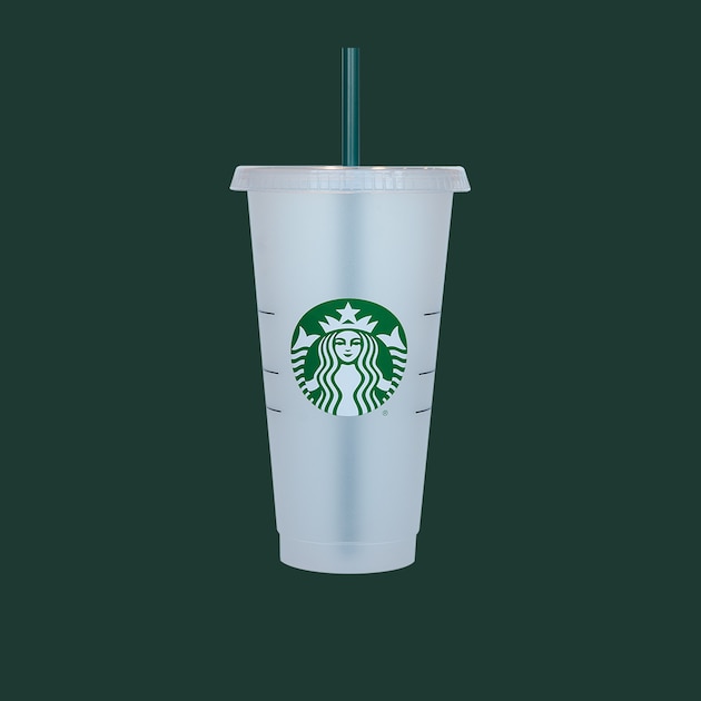 Plastic Reusable Cold Cup with Lid & Straw - 24 fl oz: Starbucks Coffee  Company